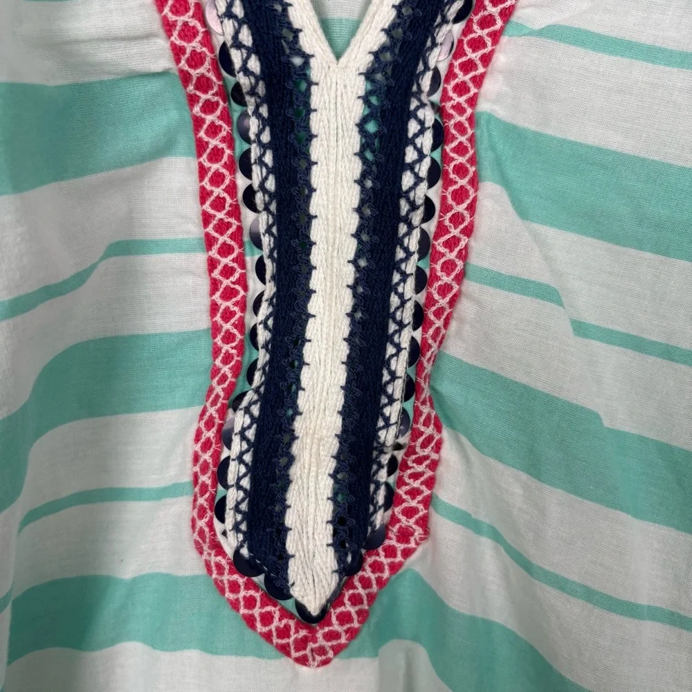 Mud‎ Pie Swim Cover Up Womens Lg Mint Green White Atlantis Paradise Island Colab